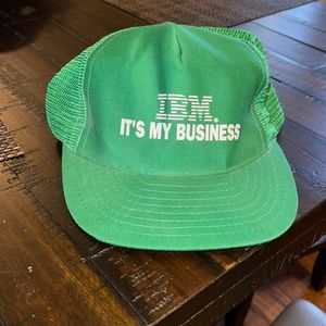 RARE Vintage 1970s IBM Trucker Hat